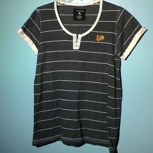 Antigua L/G/G Chicago Blackhawks black/white shirt
